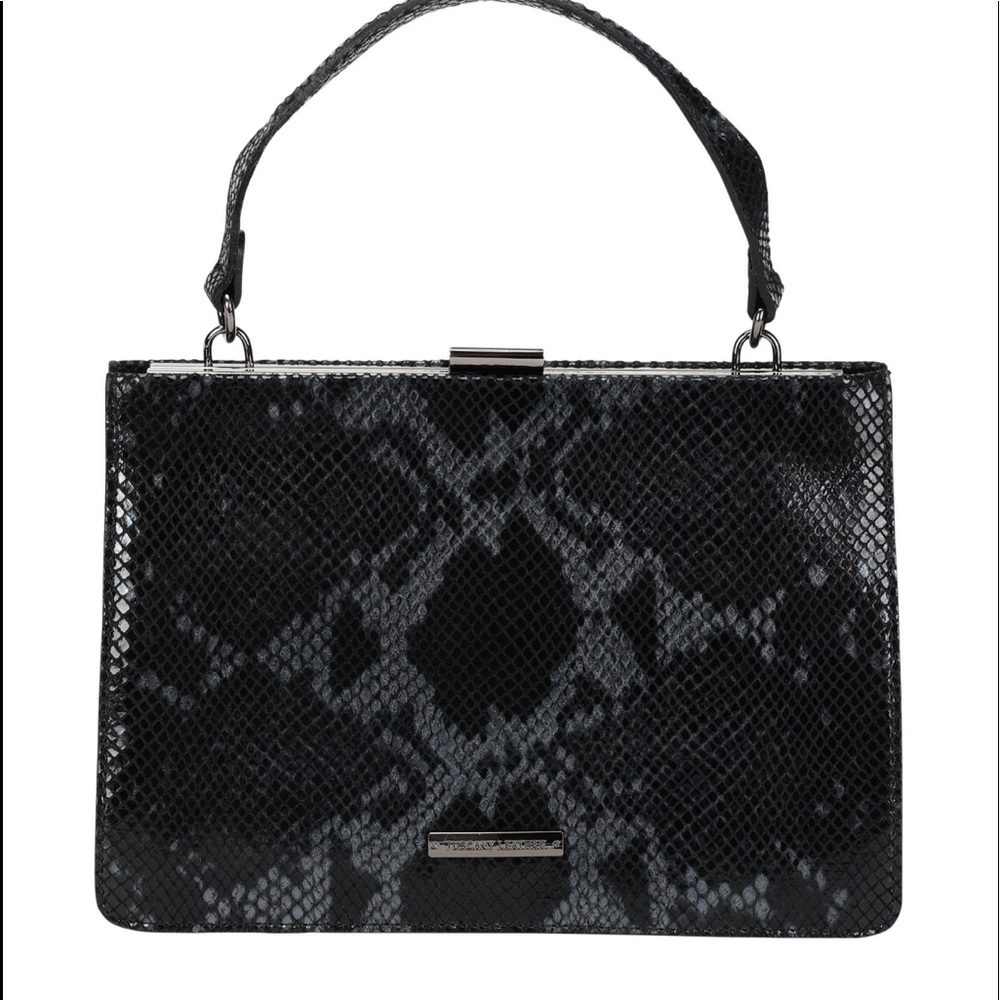 NWT! Tuscany Leather Black Handbag